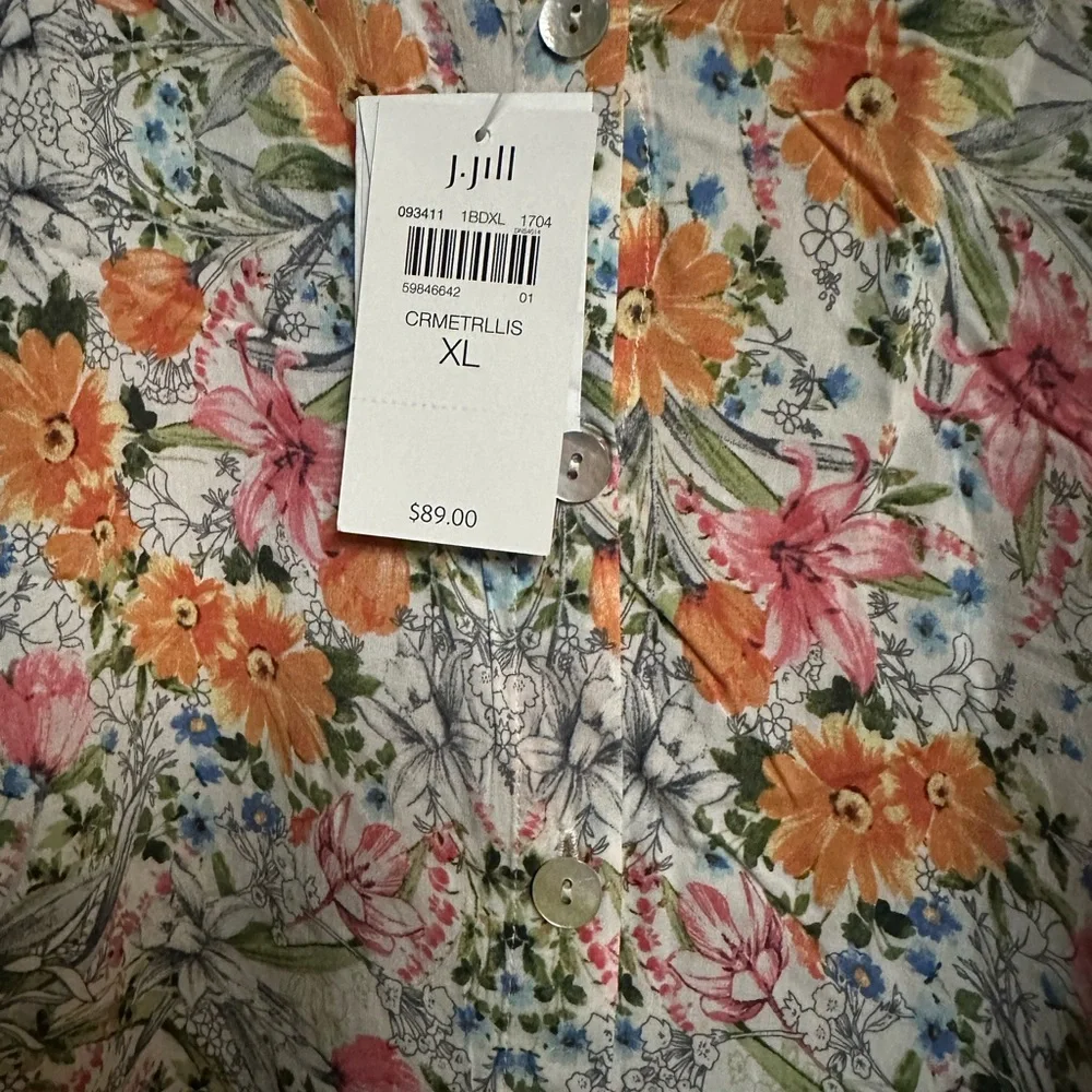 J. Jill Floral Blouse NWT - Picture 3 of 4